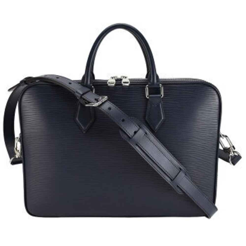 Louis Vuitton Dandy Briefcase business bag document shoulder Epi blue Navy Blue